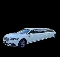 Light blue Lincoln Continental Stretch Limousine